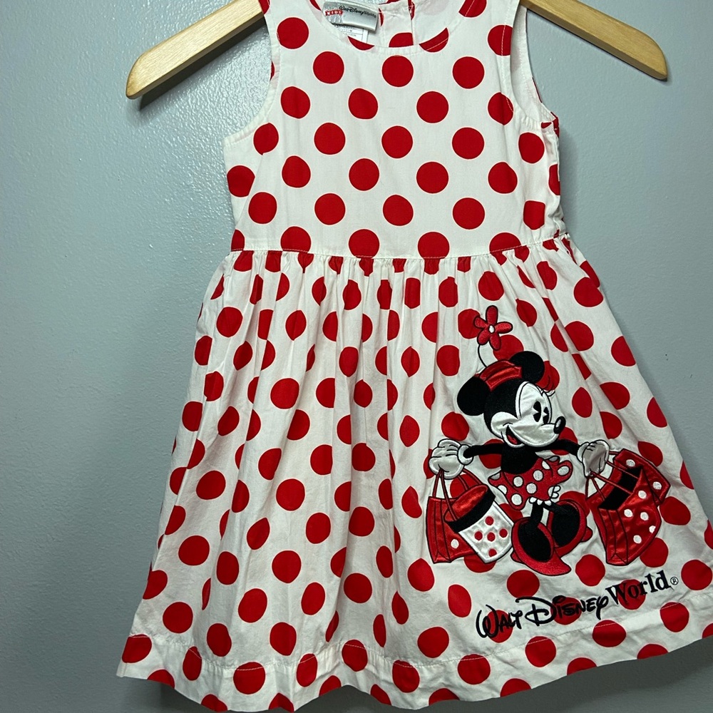 Disney Minnie Mouse White and Red Polka Dot‎ Dress